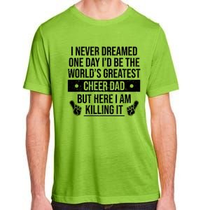 Worlds Greatest Cheer Dad Cheerleading Gift Adult ChromaSoft Performance T-Shirt