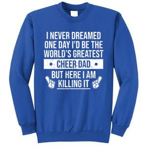 Worlds Greatest Cheer Dad Cheerleading Gift Sweatshirt