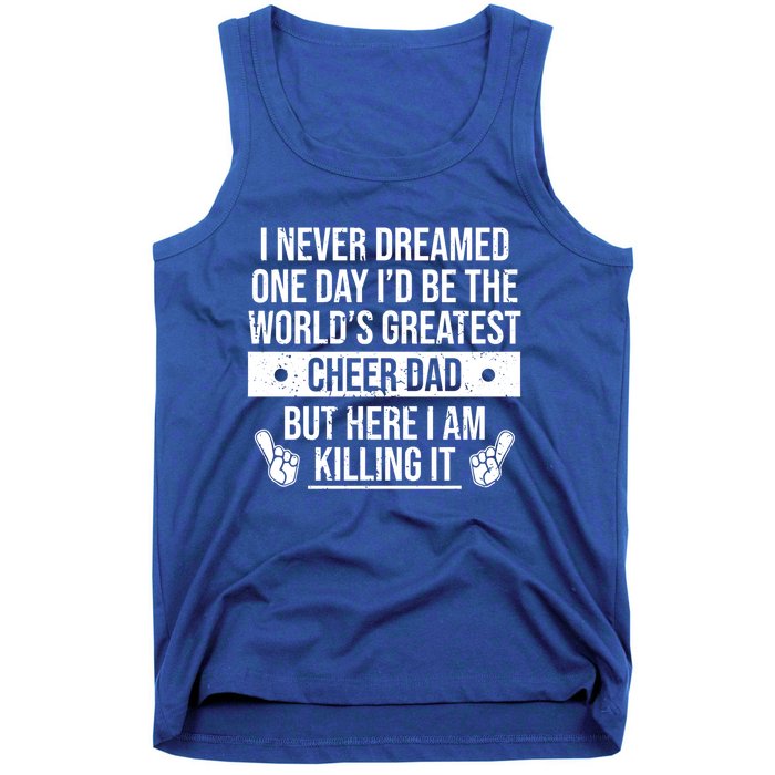 Worlds Greatest Cheer Dad Cheerleading Gift Tank Top