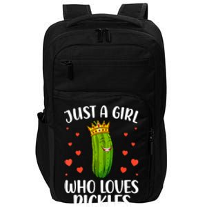 Women Girl Cute Pickle Cucumber Dill Pickle Lovers Gift Impact Tech Backpack