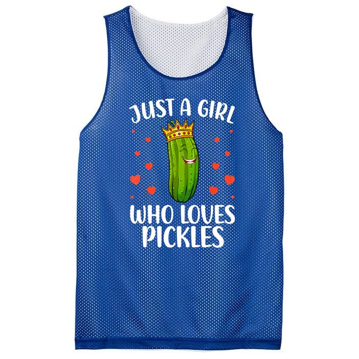 Women Girl Cute Pickle Cucumber Dill Pickle Lovers Gift Mesh Reversible Basketball Jersey Tank