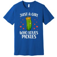 Women Girl Cute Pickle Cucumber Dill Pickle Lovers Gift Premium T-Shirt