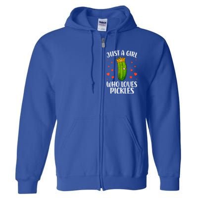 Women Girl Cute Pickle Cucumber Dill Pickle Lovers Gift Full Zip Hoodie