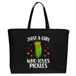 Women Girl Cute Pickle Cucumber Dill Pickle Lovers Gift Cotton Canvas Jumbo Tote