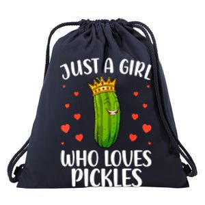 Women Girl Cute Pickle Cucumber Dill Pickle Lovers Gift Drawstring Bag