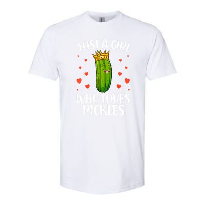 Women Girl Cute Pickle Cucumber Dill Pickle Lovers Gift Softstyle CVC T-Shirt