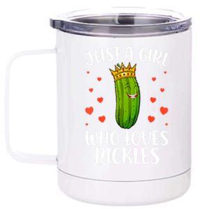 Women Girl Cute Pickle Cucumber Dill Pickle Lovers Gift 12 oz Stainless Steel Tumbler Cup