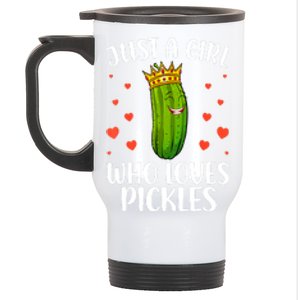 Women Girl Cute Pickle Cucumber Dill Pickle Lovers Gift Stainless Steel Travel Mug