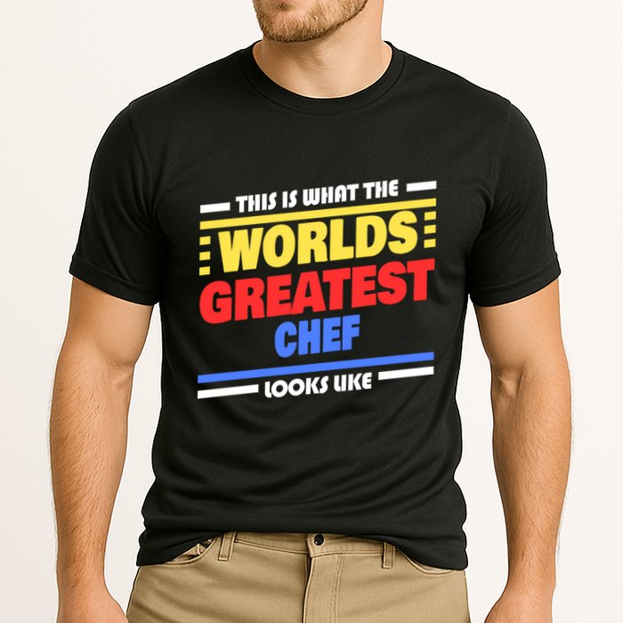 Worlds Greatest Chef Saying Funny Chef Gift Cooling Performance Crew T-Shirt