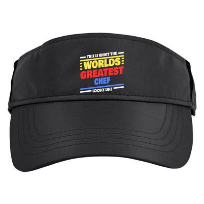 Worlds Greatest Chef Saying Funny Chef Gift Adult Drive Performance Visor