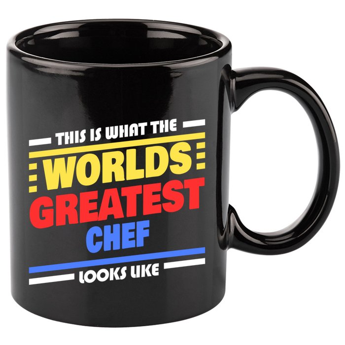 Worlds Greatest Chef Saying Funny Chef Gift 11oz C Handle Ceramic Mug