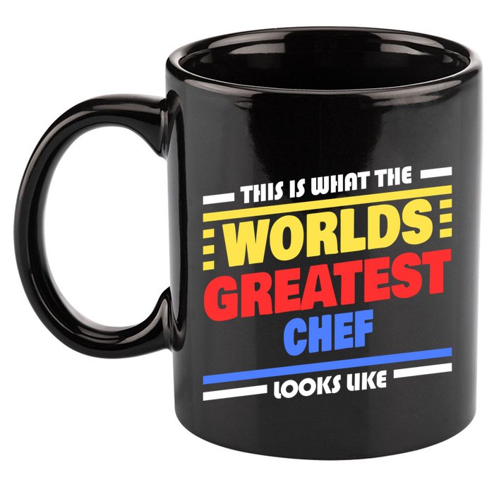Worlds Greatest Chef Saying Funny Chef Gift 11oz C Handle Ceramic Mug