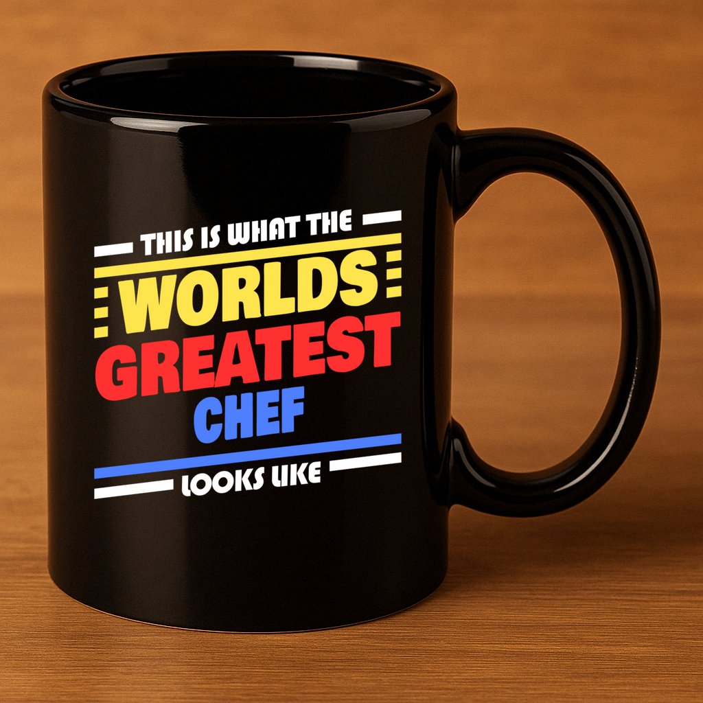 Worlds Greatest Chef Saying Funny Chef Gift 11oz C Handle Ceramic Mug
