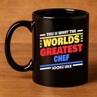 Worlds Greatest Chef Saying Funny Chef Gift 11oz C Handle Ceramic Mug