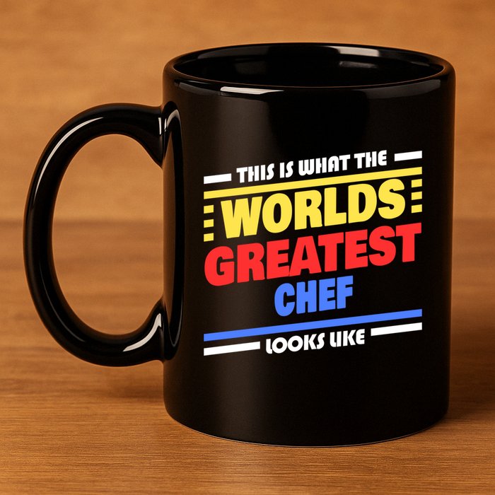 Worlds Greatest Chef Saying Funny Chef Gift 11oz C Handle Ceramic Mug