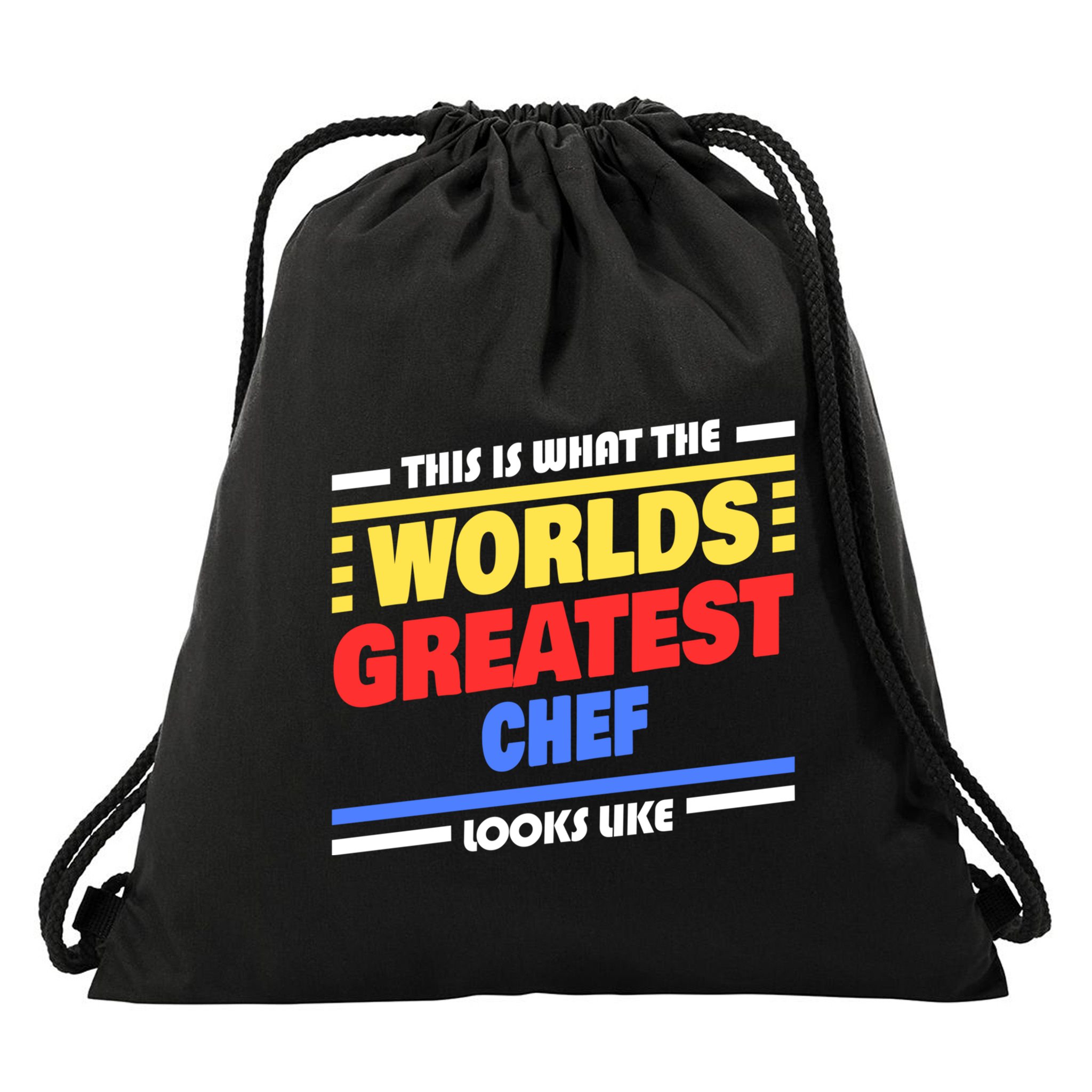 Worlds Greatest Chef Saying Funny Chef Gift Drawstring Bag