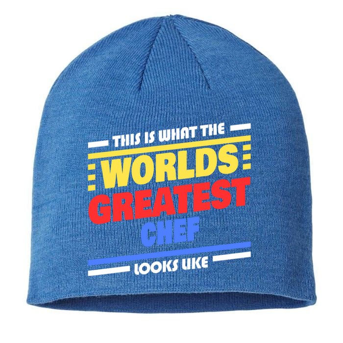 Worlds Greatest Chef Saying Funny Chef Gift Sustainable Beanie