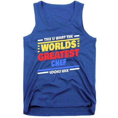 Worlds Greatest Chef Saying Funny Chef Gift Tank Top