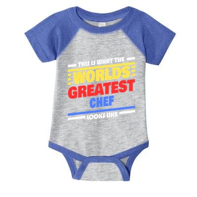 Worlds Greatest Chef Saying Funny Chef Gift Infant Baby Jersey Bodysuit