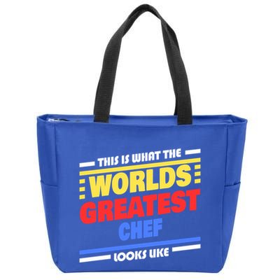 Worlds Greatest Chef Saying Funny Chef Gift Zip Tote Bag