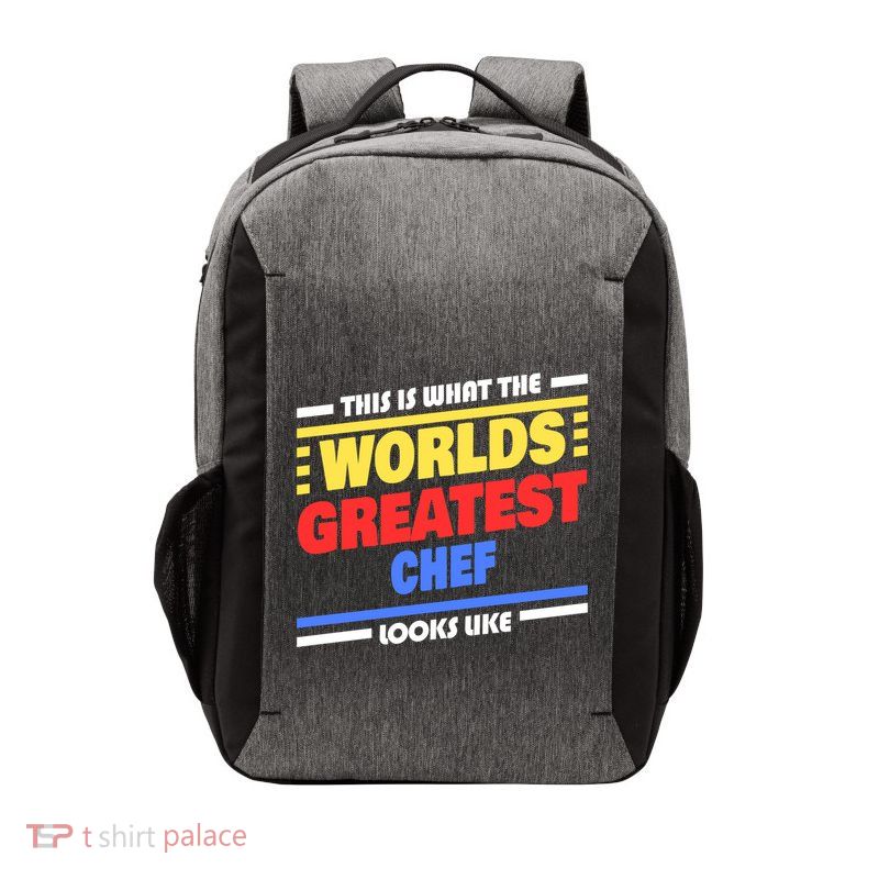 Worlds Greatest Chef Saying Funny Chef Gift Vector Backpack