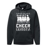 Worlds Greatest Cheer Grandma Funny Cheerleading Cheerleader Performance Fleece Hoodie