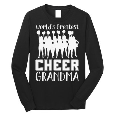 Worlds Greatest Cheer Grandma Funny Cheerleading Cheerleader Long Sleeve Shirt