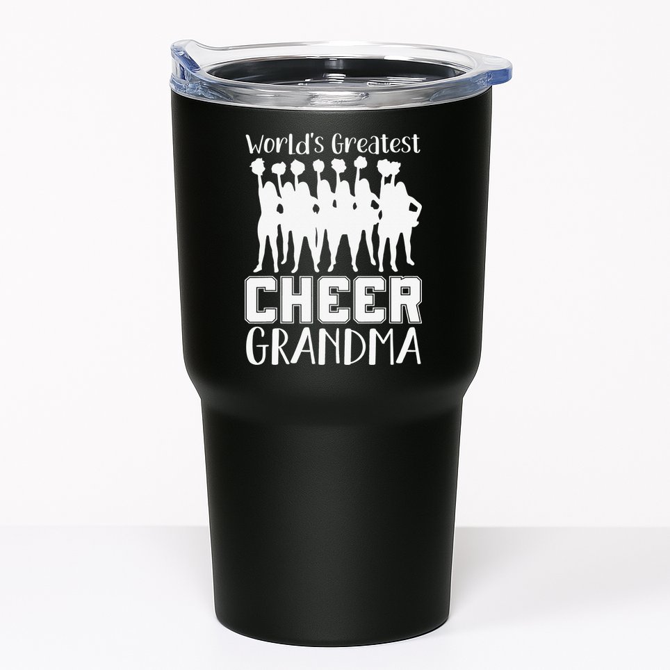 Worlds Greatest Cheer Grandma Funny Cheerleading Cheerleader Tumbler