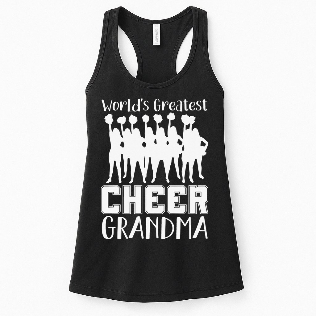 Worlds Greatest Cheer Grandma Funny Cheerleading Cheerleader Womens Tank Top