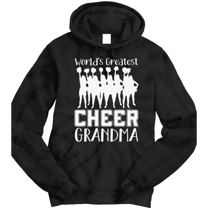 Worlds Greatest Cheer Grandma Funny Cheerleading Cheerleader Tie Dye Hoodie