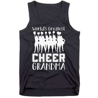 Worlds Greatest Cheer Grandma Funny Cheerleading Cheerleader Tank Top