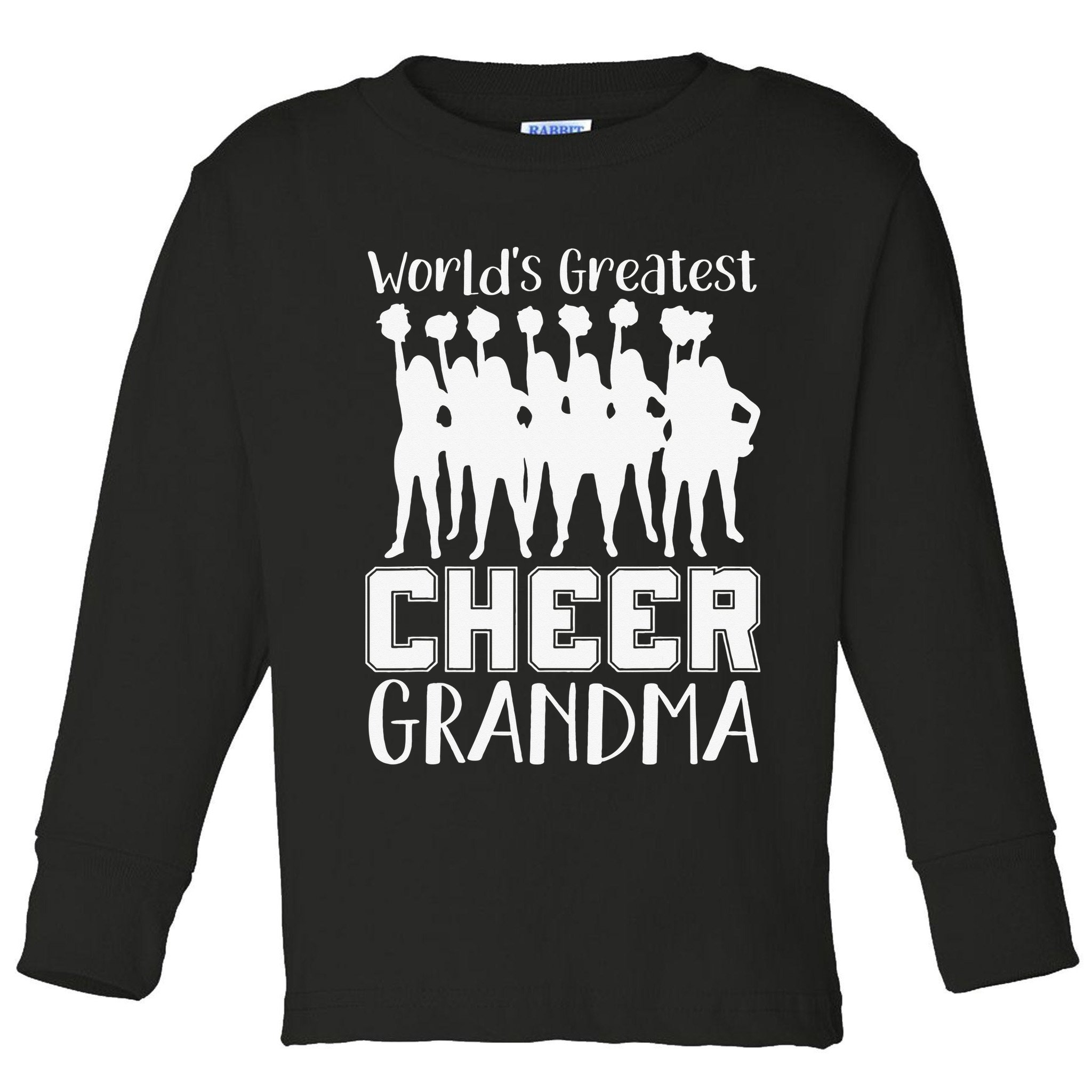 Worlds Greatest Cheer Grandma Funny Cheerleading Cheerleader Toddler Long Sleeve Shirt