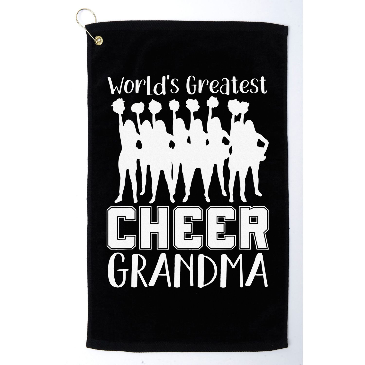 Worlds Greatest Cheer Grandma Funny Cheerleading Cheerleader Golf Towel
