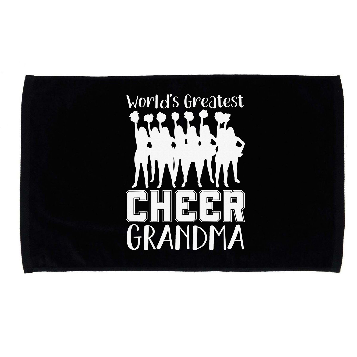 Worlds Greatest Cheer Grandma Funny Cheerleading Cheerleader Microfiber Hand Towel