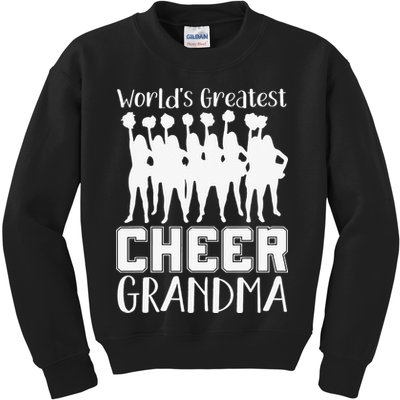 Worlds Greatest Cheer Grandma Funny Cheerleading Cheerleader Kids Sweatshirt