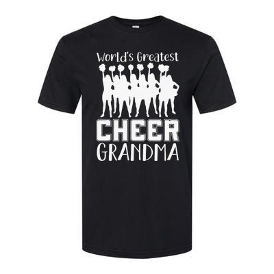 Worlds Greatest Cheer Grandma Funny Cheerleading Cheerleader Softstyle® CVC T-Shirt