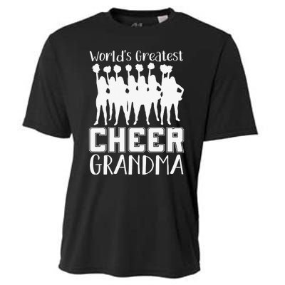 Worlds Greatest Cheer Grandma Funny Cheerleader Cooling Performance Crew T-Shirt