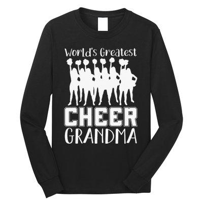 Worlds Greatest Cheer Grandma Funny Cheerleader Long Sleeve Shirt