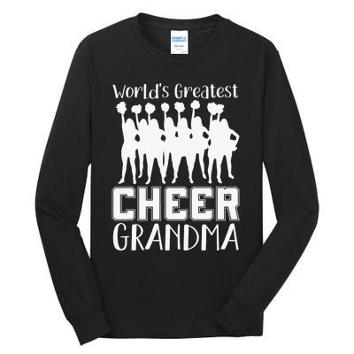 Worlds Greatest Cheer Grandma Funny Cheerleader Tall Long Sleeve T-Shirt