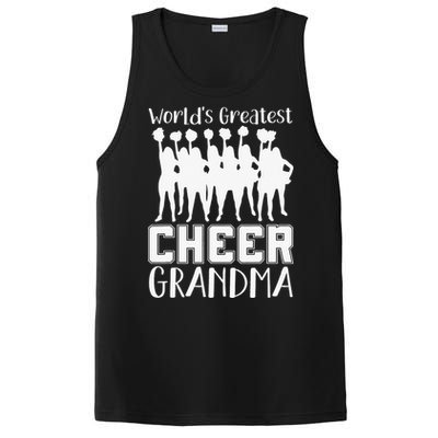 Worlds Greatest Cheer Grandma Funny Cheerleader PosiCharge Competitor Tank