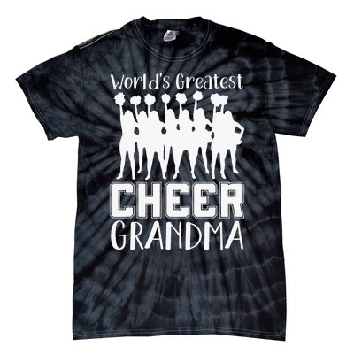 Worlds Greatest Cheer Grandma Funny Cheerleader Tie-Dye T-Shirt