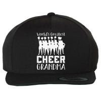 Worlds Greatest Cheer Grandma Funny Cheerleader Wool Snapback Cap