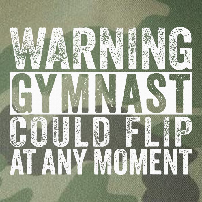 Warning Gymnast Could Flip Funny Gymnastics Legacy Tie Dye Trucker Hat