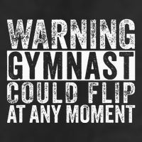 Warning Gymnast Could Flip Funny Gymnastics 7 Panel Mesh Trucker Snapback Hat