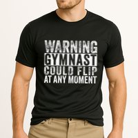 Warning Gymnast Could Flip Funny Gymnastics Cooling Performance Crew T-Shirt