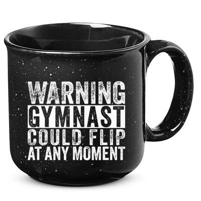 Warning Gymnast Could Flip Funny Gymnastics 15oz Campfire Ceramic Mug