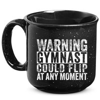 Warning Gymnast Could Flip Funny Gymnastics 15oz Campfire Ceramic Mug
