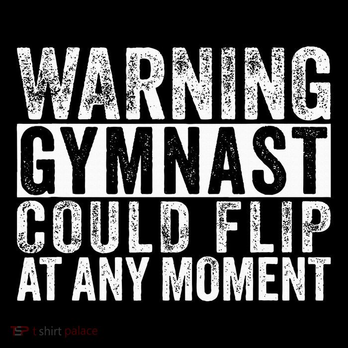 Warning Gymnast Could Flip Funny Gymnastics Drawstring Bag