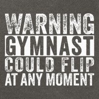 Warning Gymnast Could Flip Funny Gymnastics Cotton Canvas Backpack