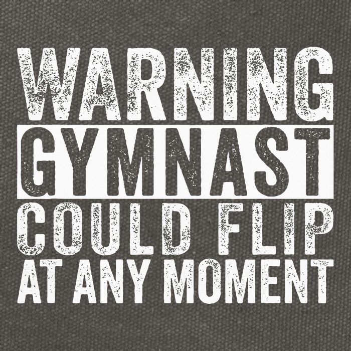 Warning Gymnast Could Flip Funny Gymnastics Cotton Canvas Backpack